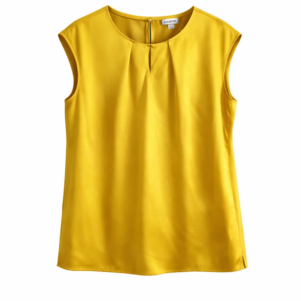 Kasper Sleeveless Sateen Blouse Size PXL